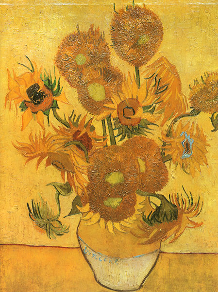 《花瓶与15朵向日葵》(Vasewith Fifteen Sunflowers，1888)，3970万美元