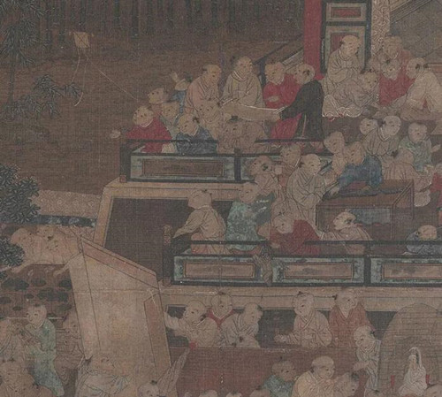 南宋 佚名 百子嬉春图 绢本设色 26.6×27.7cm