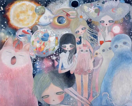 高野绫作品中四肢关节泛红的大眼女孩