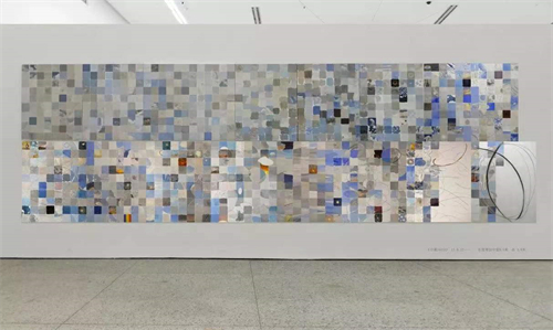▲ 日课15X15，布面油画，950x300cm，舒昊，2017-2021 图片来源：李国华