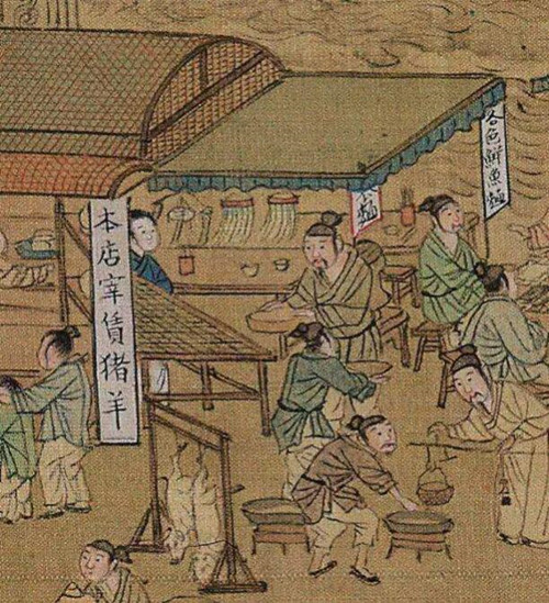 仇英版《清明上河图》中的凉棚。来源/网络