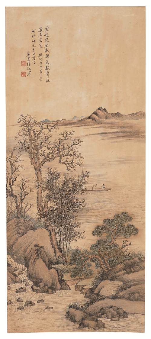 张深《风微笛远》 成交价0.875万美元