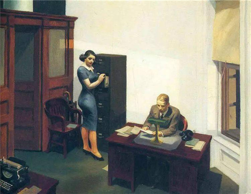 Edward Hopper, Office at night