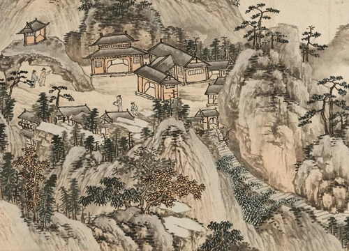 沈周、文征明《诗画合卷》，作品局部