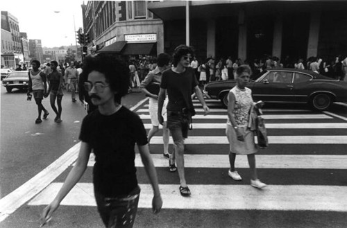Adrian PiperThe Mythic Being: Street Crossing, 1974