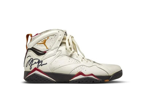 Michael Jordan Game Worn Dual Signed Air Jordan VII