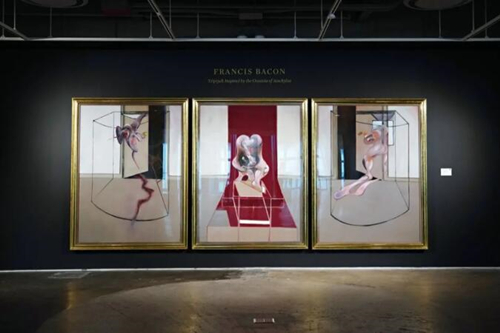 Francis Bacon, installation view ofTriptychInspired by the Oresteia of Aeschylus, 1981,in the June 19 Evening Sale at Sotheby, 2020.