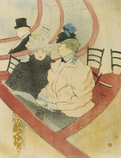 亨利‧德‧图卢兹-劳特累克（1864-1901） 《豪华包厢》，彩色平版印刷，纸张：51 x 39.7 cm.，1897年作。估价：500,000 - 700,000 美元，该作将于5月11日佳士得纽约二十世纪艺术晚间拍卖中呈献