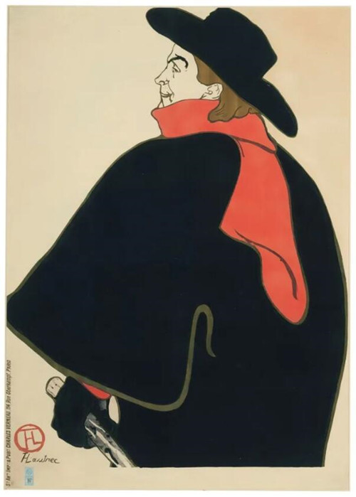 亨利‧德‧图卢兹-劳特累克（1864-1901） 《歌舞中的阿里斯蒂德·布兰特》，彩色平版印刷，纸张：133.9 x 95.8 cm.，1893年作。该作于2020年9月1至16日《A·杰利·佩伦齐奥珍藏 | 查特韦尔：亨利·塞缪尔设计》网上专场以20,000美元成交