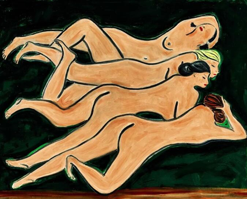 Sanyu,Quatre nus, 1950s.
