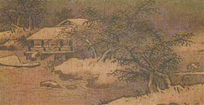 《雪江卖鱼图》（局部） 南宋 李东