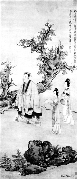 明代陈洪绶《升庵簪花图》