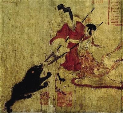 《女史箴图》局部，《冯媛挡熊》画面。