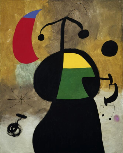 Joan Miró.Woman beforean Eclipse withHer HairDisheveled by the Wind, 1967