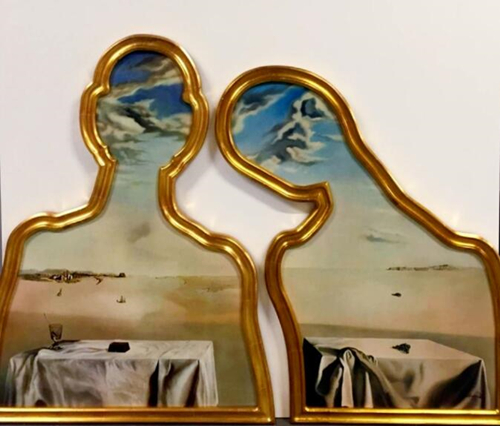 Salvador Dalí.Couple aux têtespleines de nuages, ca. 1990.