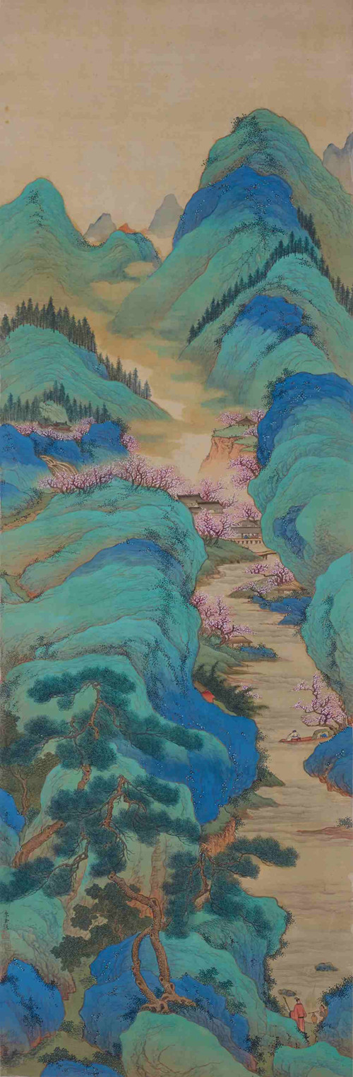 ▲ 桃花源图（国画） 李含渼 广州艺术博物院藏