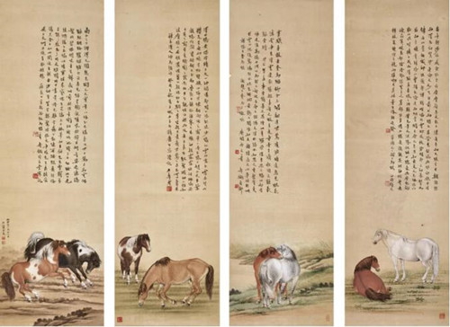 2700 马晋　八骏图