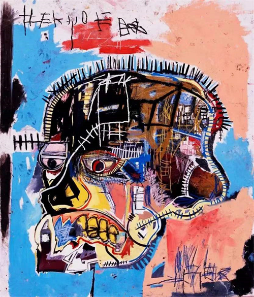 ▲让·米歇尔·巴斯奎特（Jean Michel Basquiat）1981 painting, Hannibal