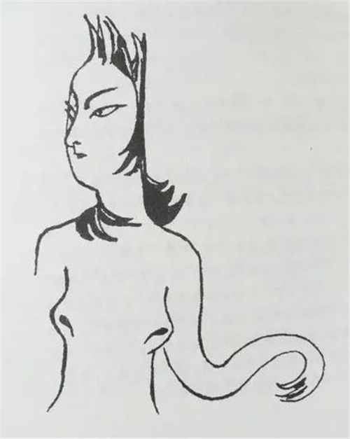 张爱玲散文《谈跳舞》中的插画。