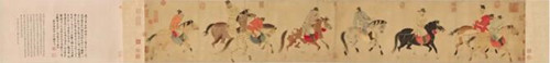 《五王醉归图》，任仁发。Courtesy of Sotheby&rsquo;s