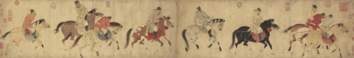任仁发《五王醉归图卷》