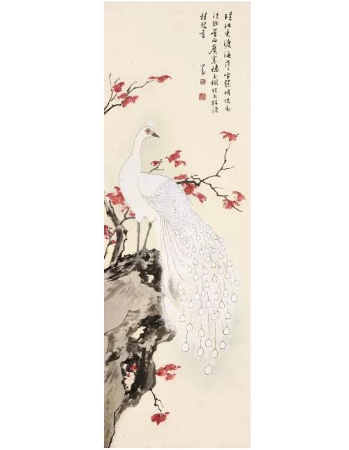 溥儒《白孔雀》