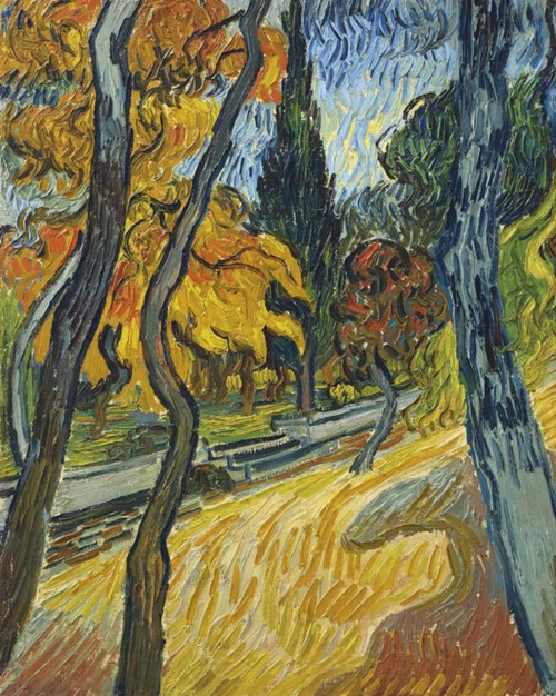 文森特·梵高《Arbres dans le jardin de l