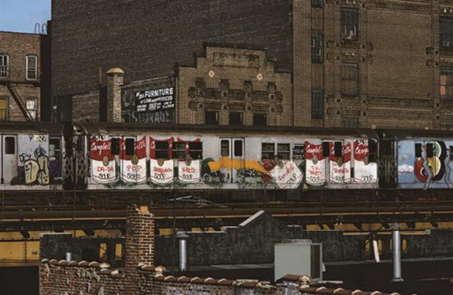 玛莎·库珀 Fab 5 Freddy画的金宝罐头 摄影 1983年 图片：Artsy