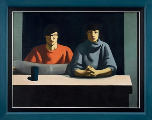 耿建翌《灯光下的两个人》， 1985