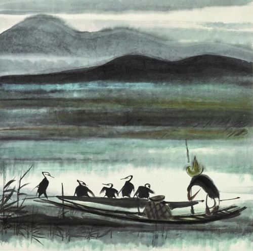 林风眠（1900-1991年）《渔父图》