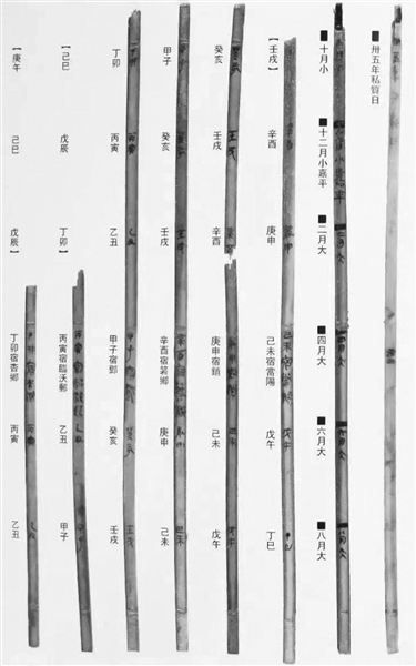 岳麓书院藏秦始皇三十五年（公元前212年）竹简《质日》