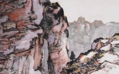 刘思妤中国画作品《秋来太行》入选“2020雨花满天——全国山水画作品展”