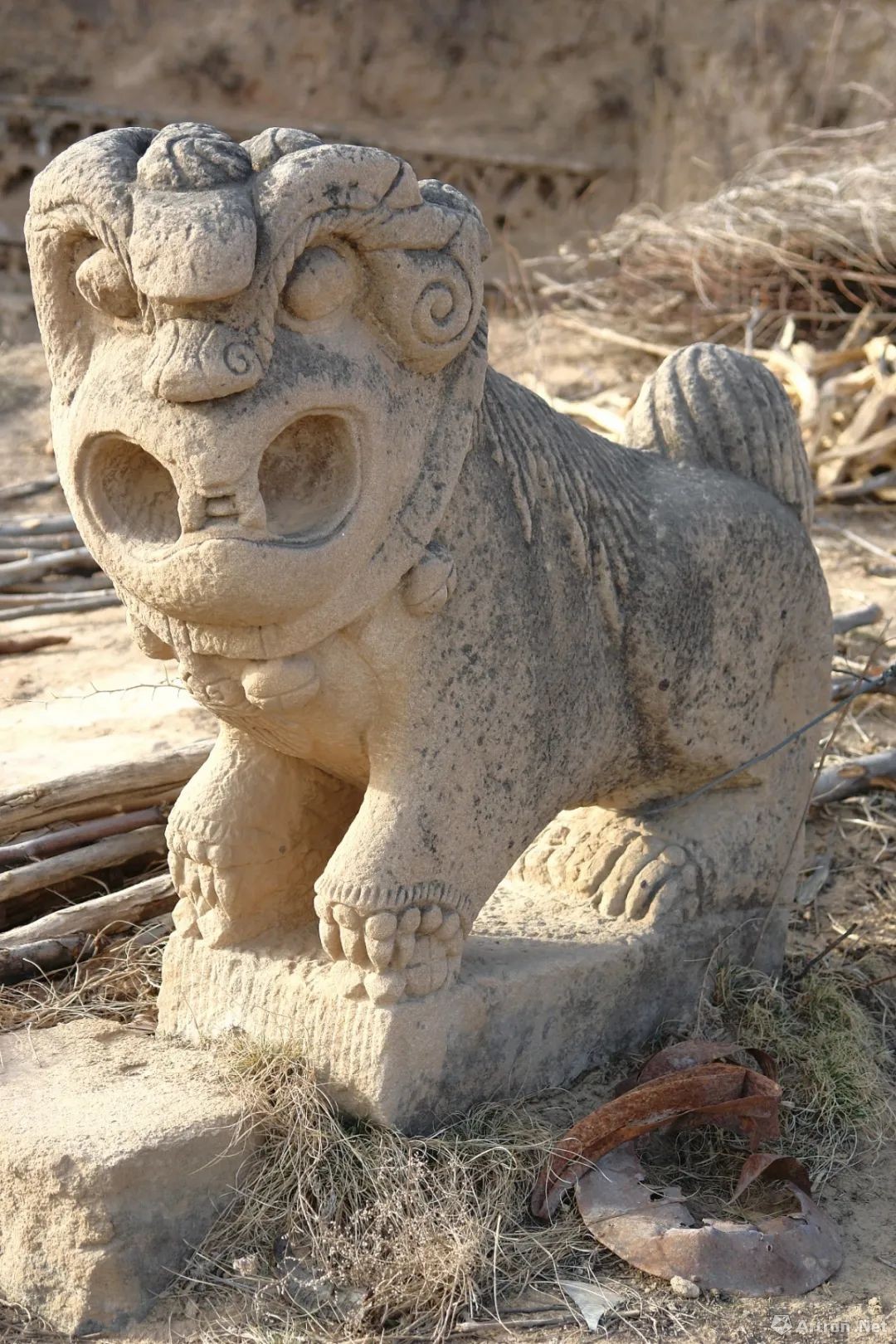 陕西炕头石狮子图片图片