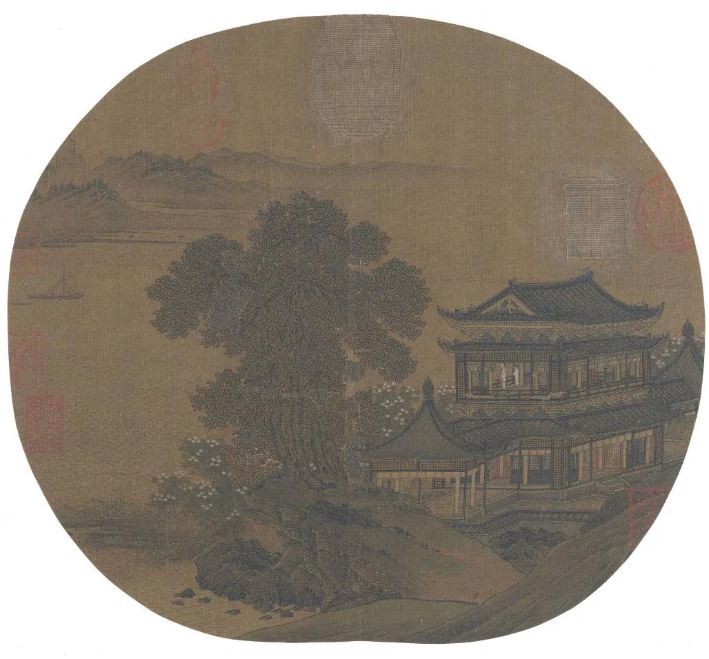 宋代山水小品画中的亭台楼阁