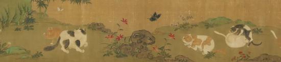  [南宋]梁楷狸奴闲趣图（局部）绢本设色 33.2cm×185.4cm