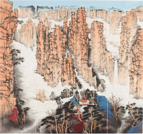 澎湃笔中情 青绿共华堂——邓绍炳及其现代青绿山水画