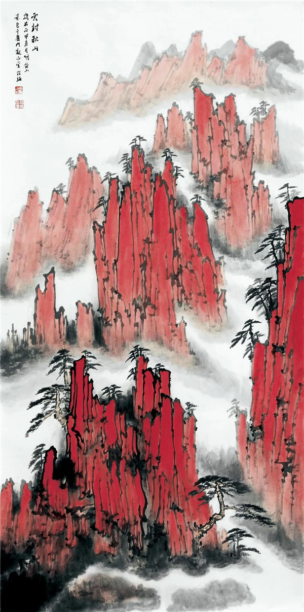 澎湃笔中情 青绿共华堂——邓绍炳及其现代青绿山水画