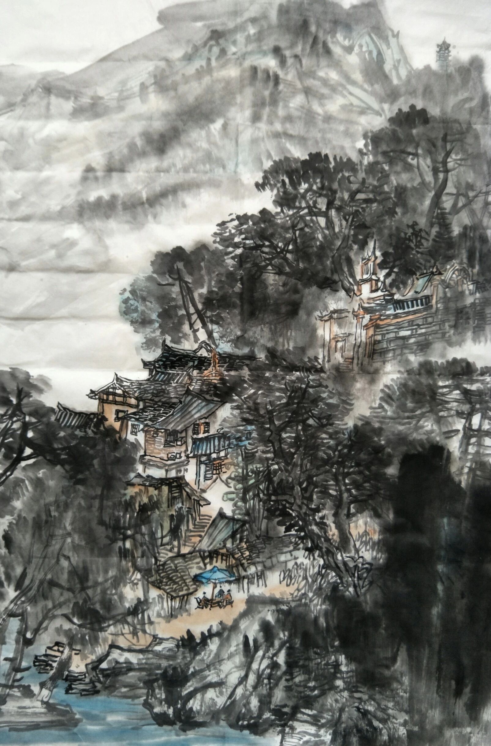 汪军写生作品熊盛勇《山村 80x60cm 油画李林《童年的记忆》60x60