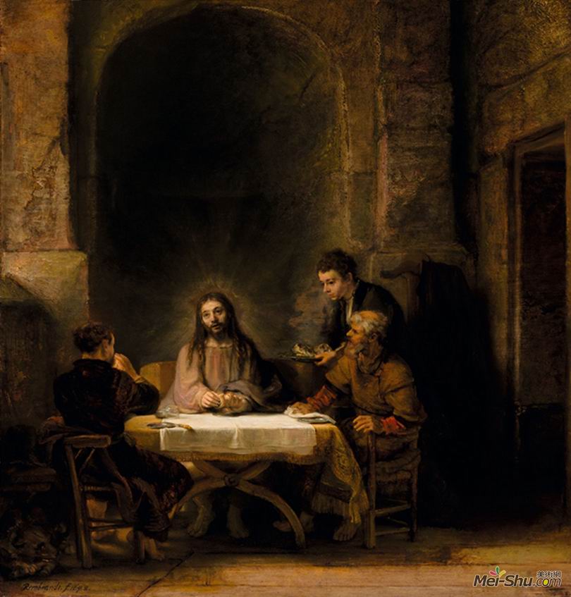 伦勃朗Rembrandt作品 以马杵斯的晚餐﹝Supper at Emmaus﹞