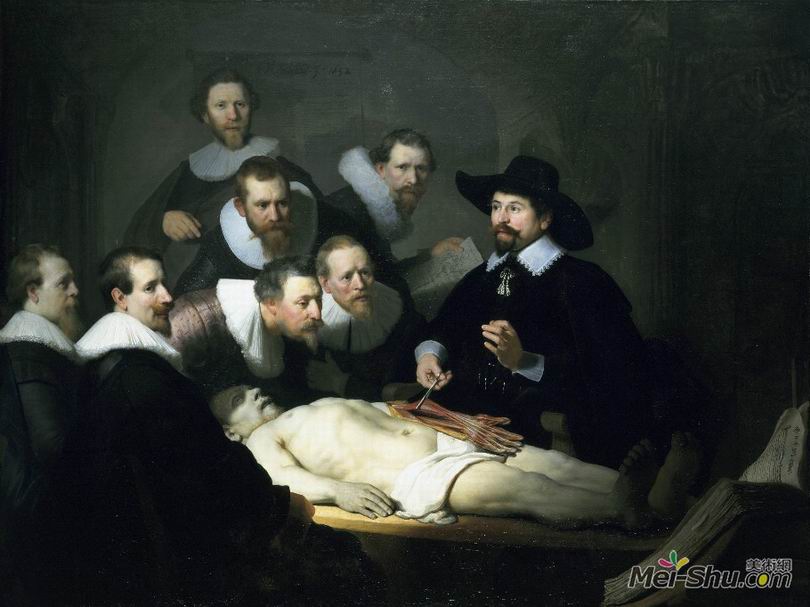 伦勃朗Rembrandt作品 杜尔博士的解剖学课﹝The Anatomy Lecture of Dr. Nicolaes Tulp﹞