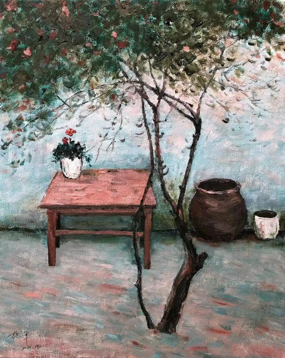 杨文军 《角落》 50cm x 40cm　2020年　油画