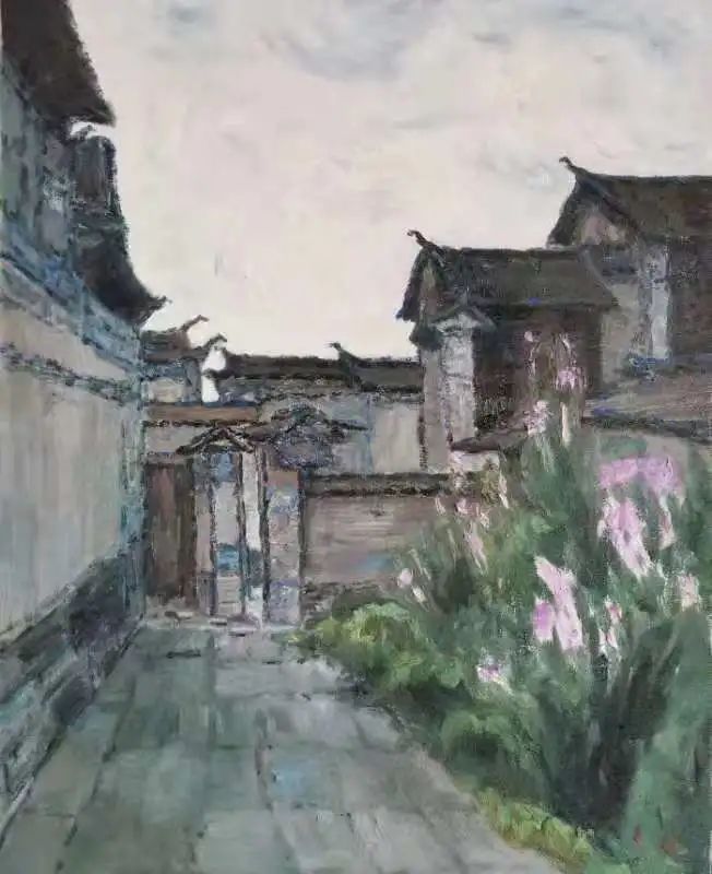 李前明 《老屋》 80cm ×100cm　2021年　油画