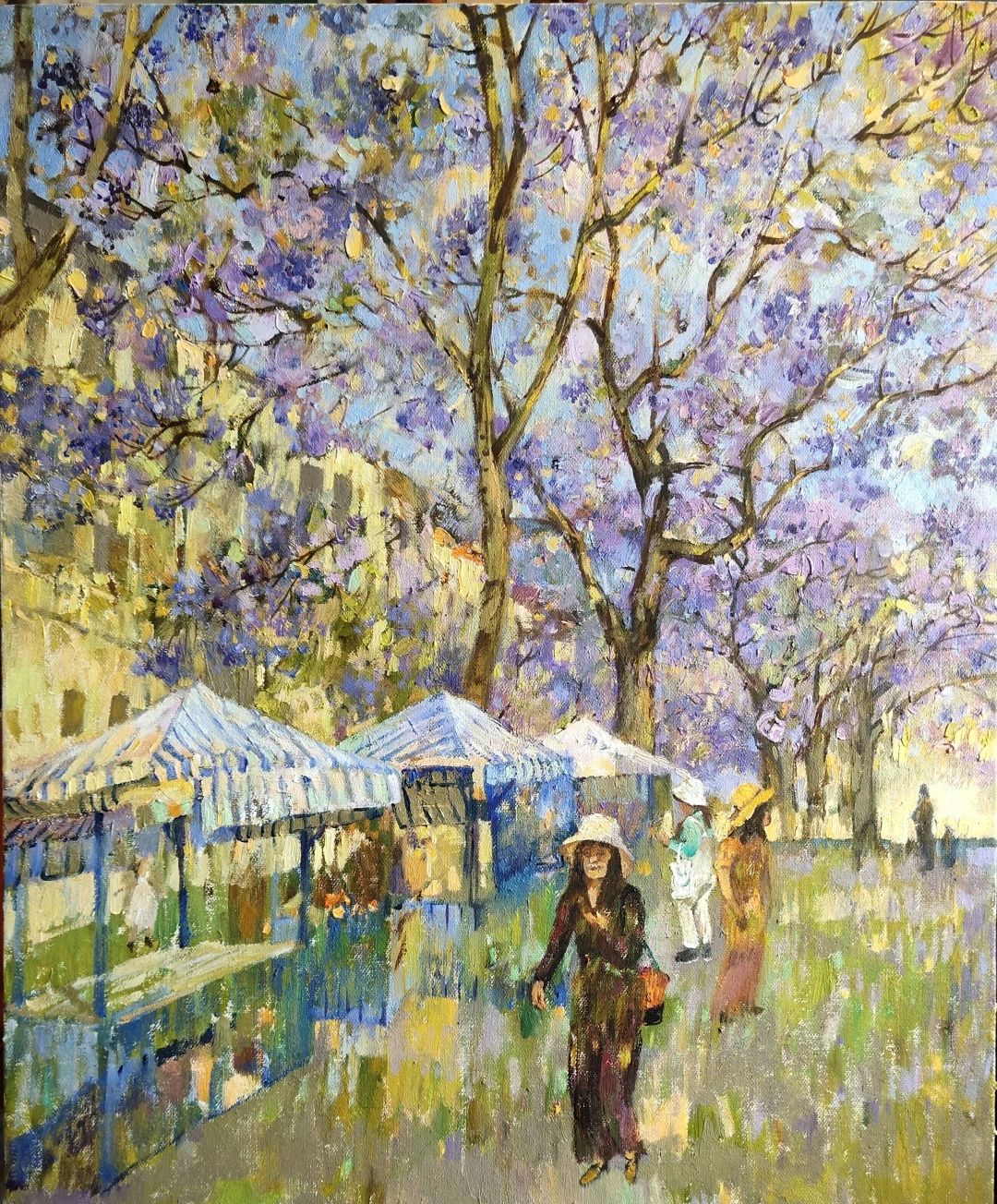 李佳 《蓝色夏日》 50cm x 40cm　2020年　油画