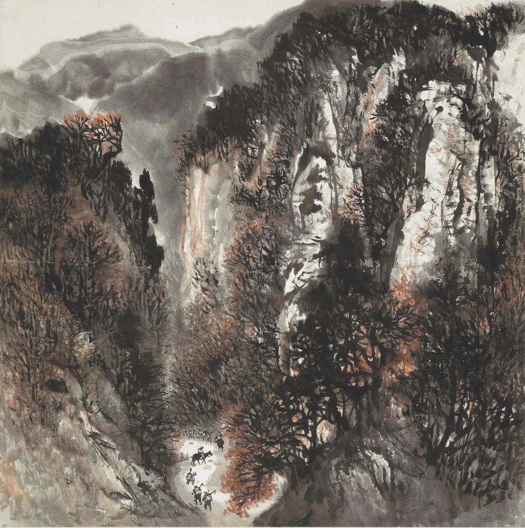 南泥湾途中 石鲁 纸本 67×67cm