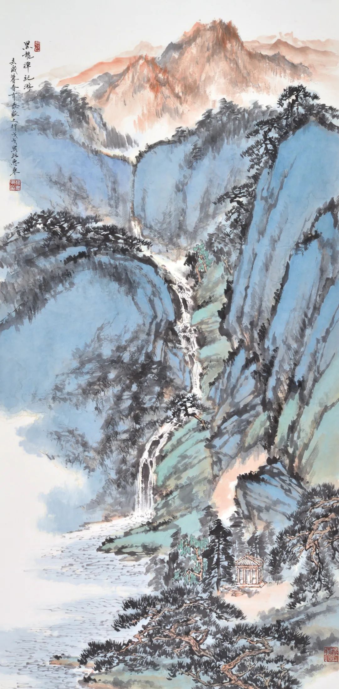 《黑龙潭纪游》138×68cm 2018