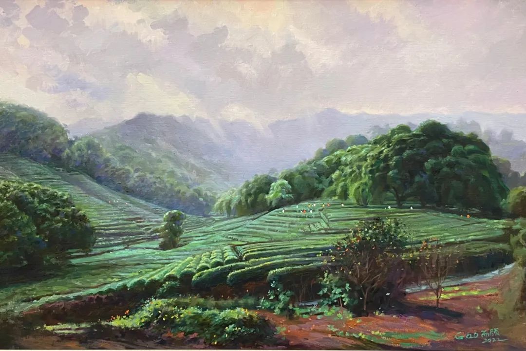 高而颐  径山茶园  60×90cm