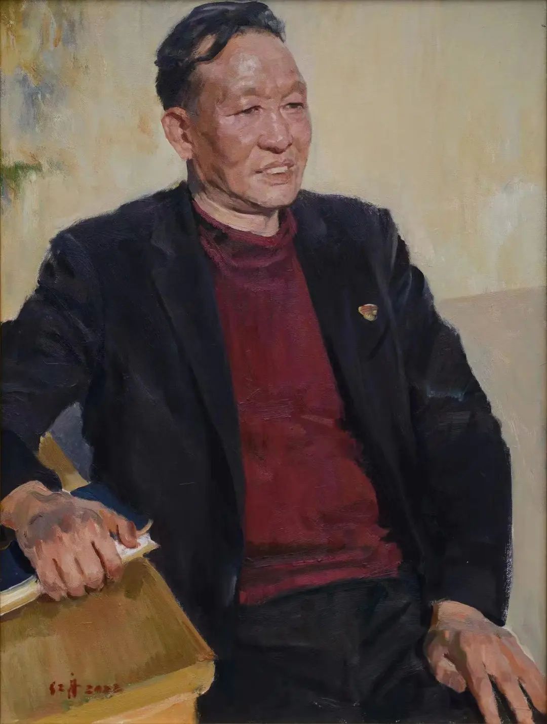 何红舟 村委书记 80×60cm