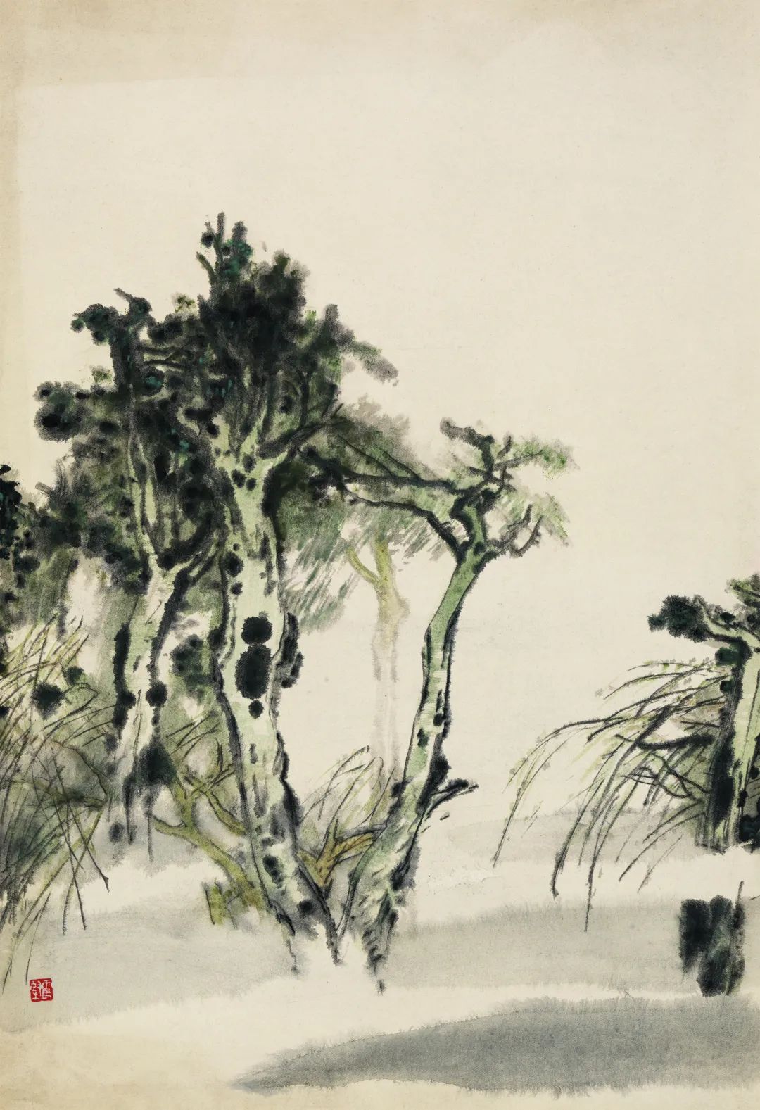 李震坚 树林写生 77×53cm 浙江美术馆藏