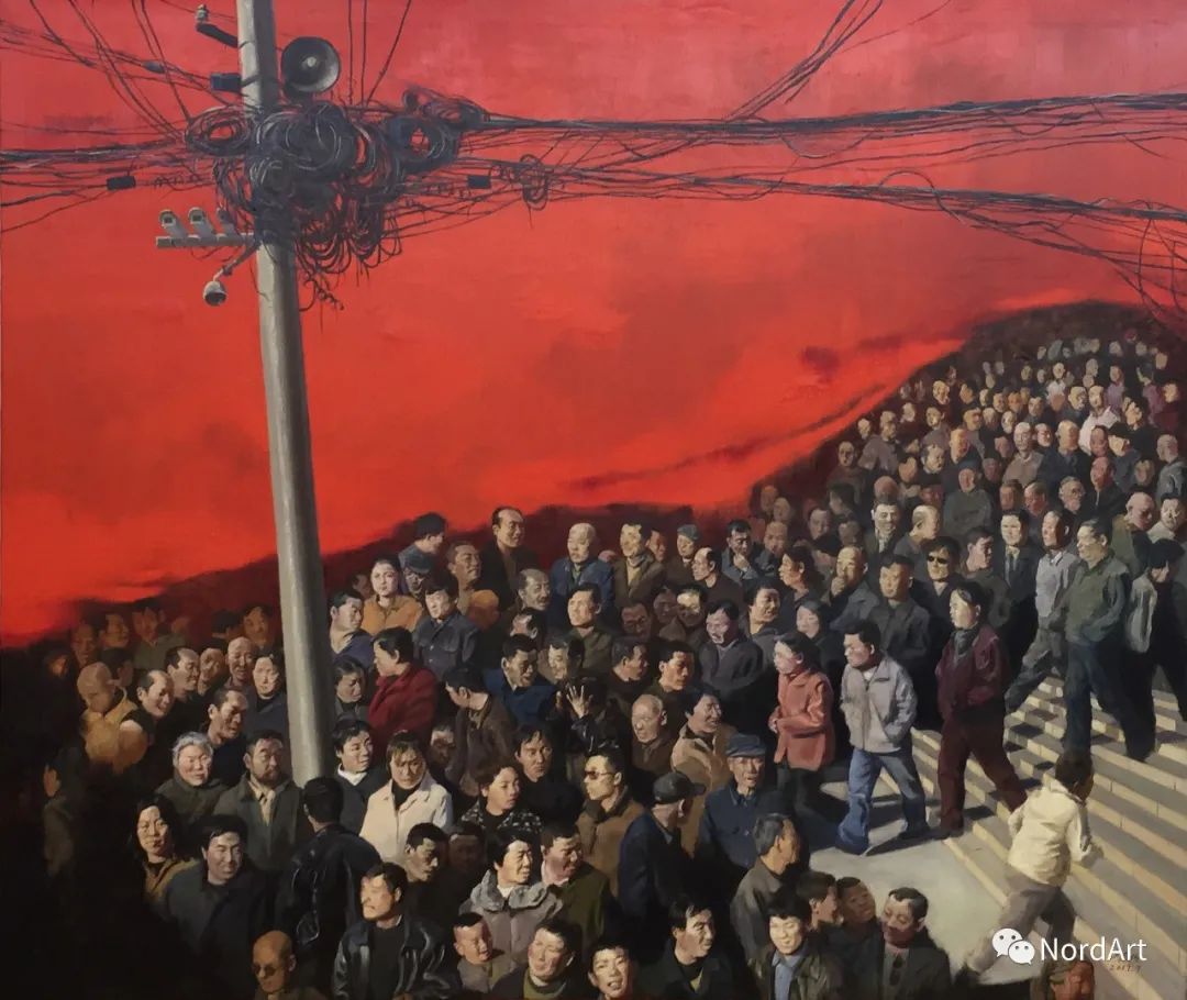《集体主义》，布面油画，200 x 250cm，2017