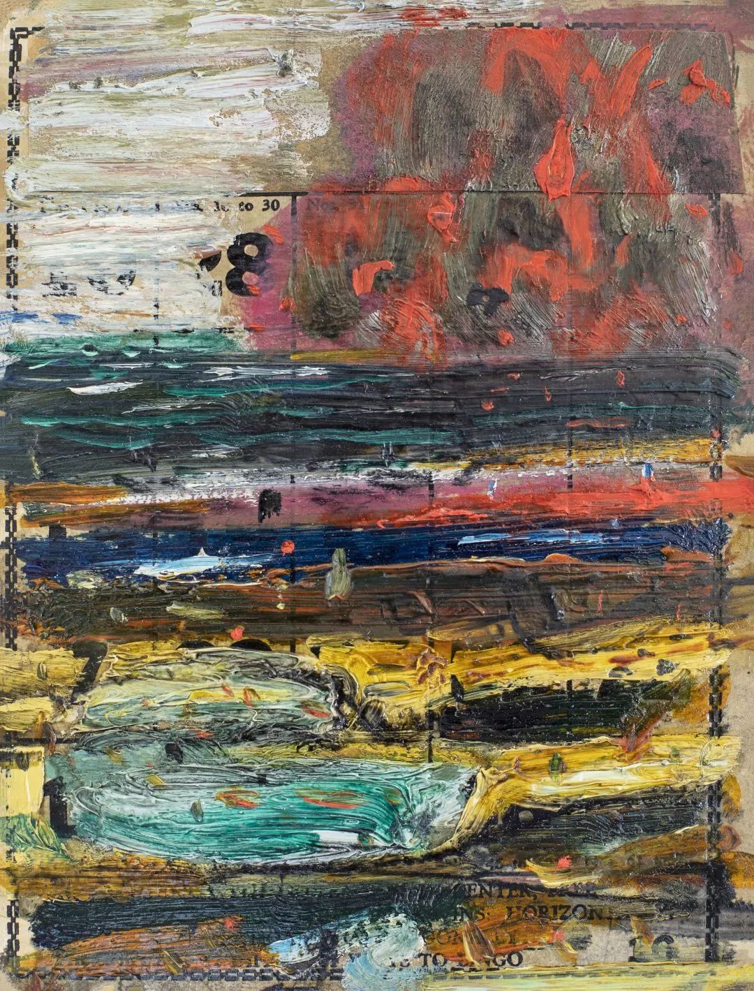 约翰·沃克，无题，2005，布面油彩，39×34 厘米
